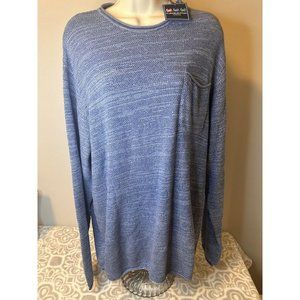 Charleston Threads Women's Size XL Solid Blue Crew Neck 100% Cotton Sweater, NWT